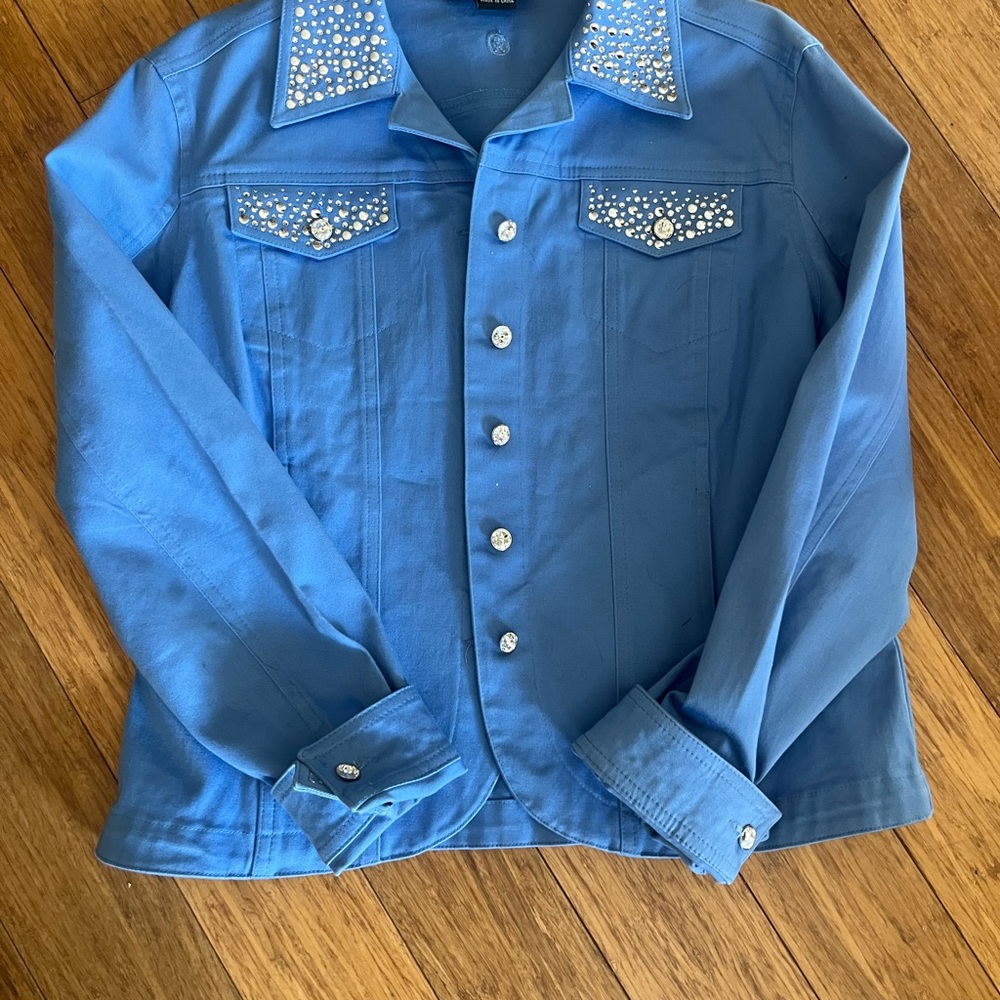 Blue Jacket with Crystal detailing